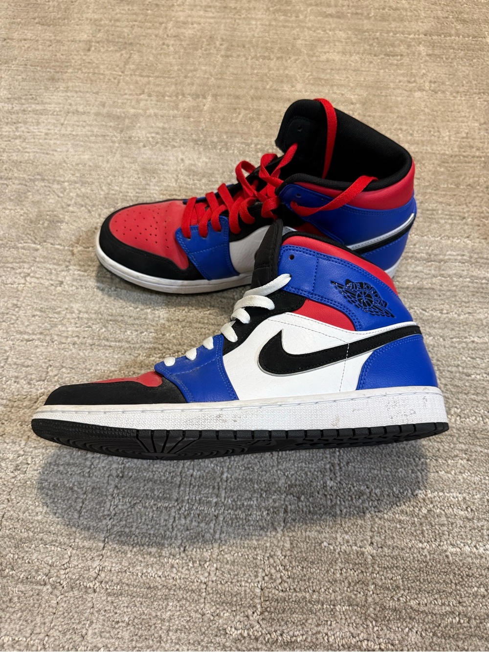 Nike High-Top Sneakers Red Blue White Black